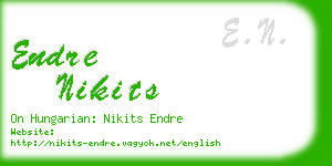 endre nikits business card